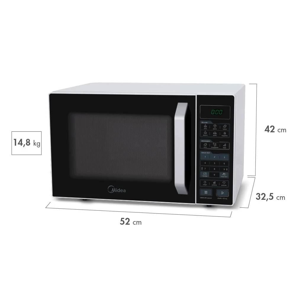 Micro-ondas Midea 35 Litros Branco E Preto MXSA35P1