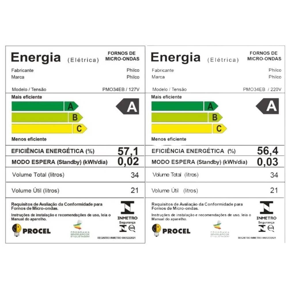 Micro-ondas Philco 34 Litros Espelhado PMO34EB