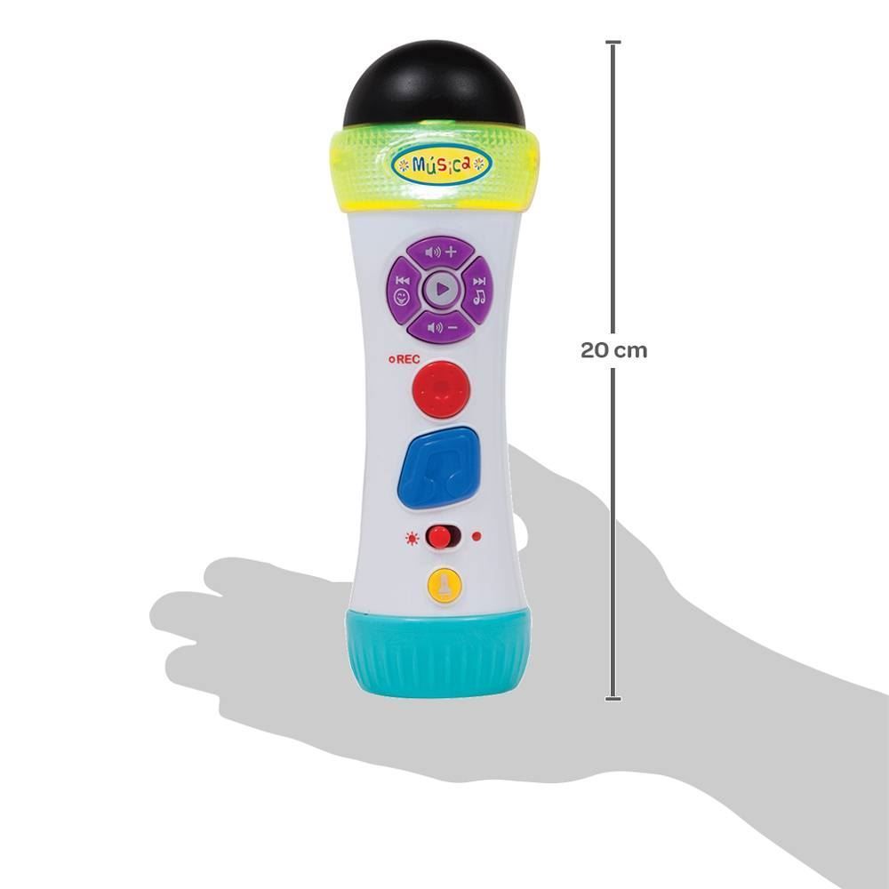 Microfone Musical Infantil Canta E Grava Buba - Color