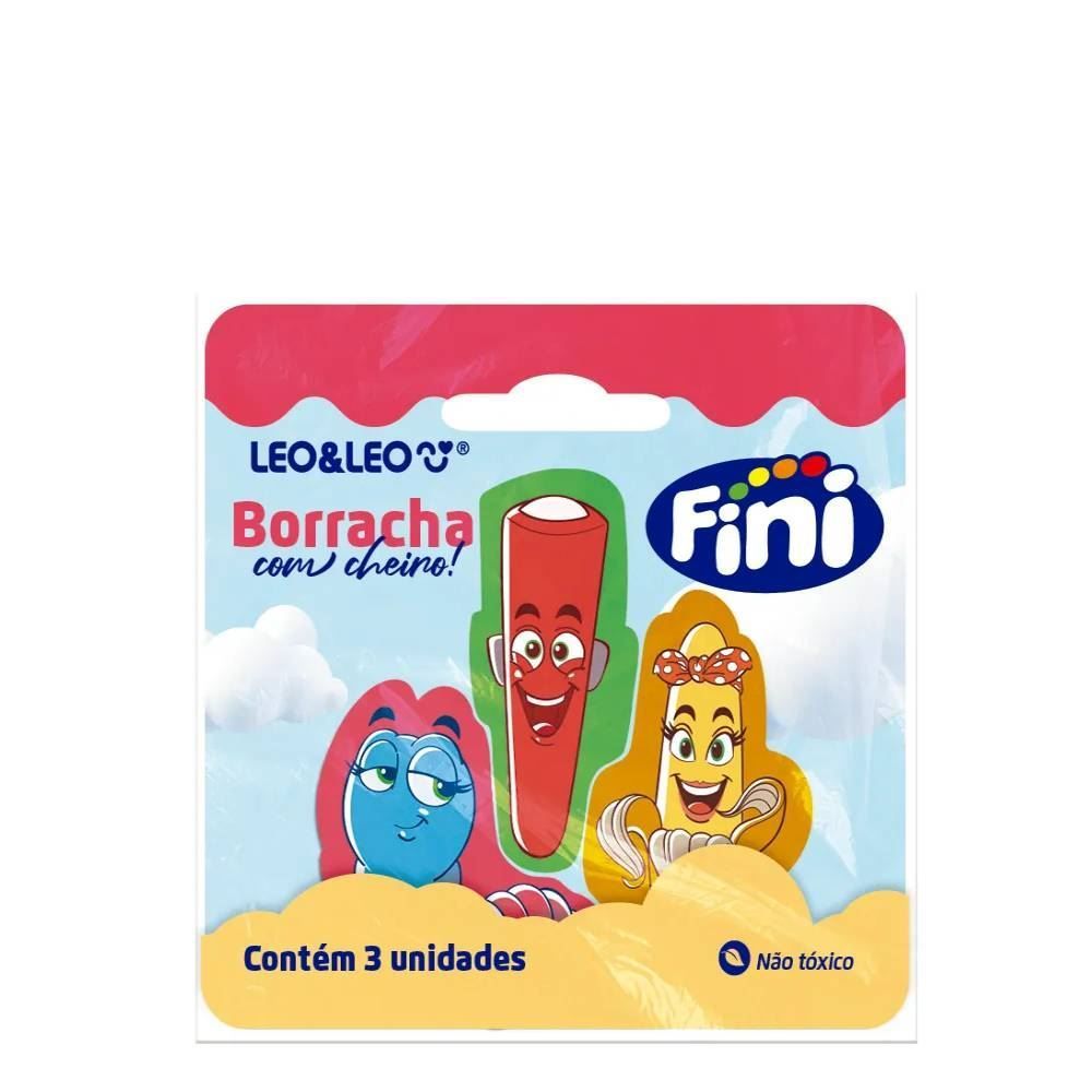 Mini Borracha Com Aroma Fini Leo&Leo - 3 Unidades