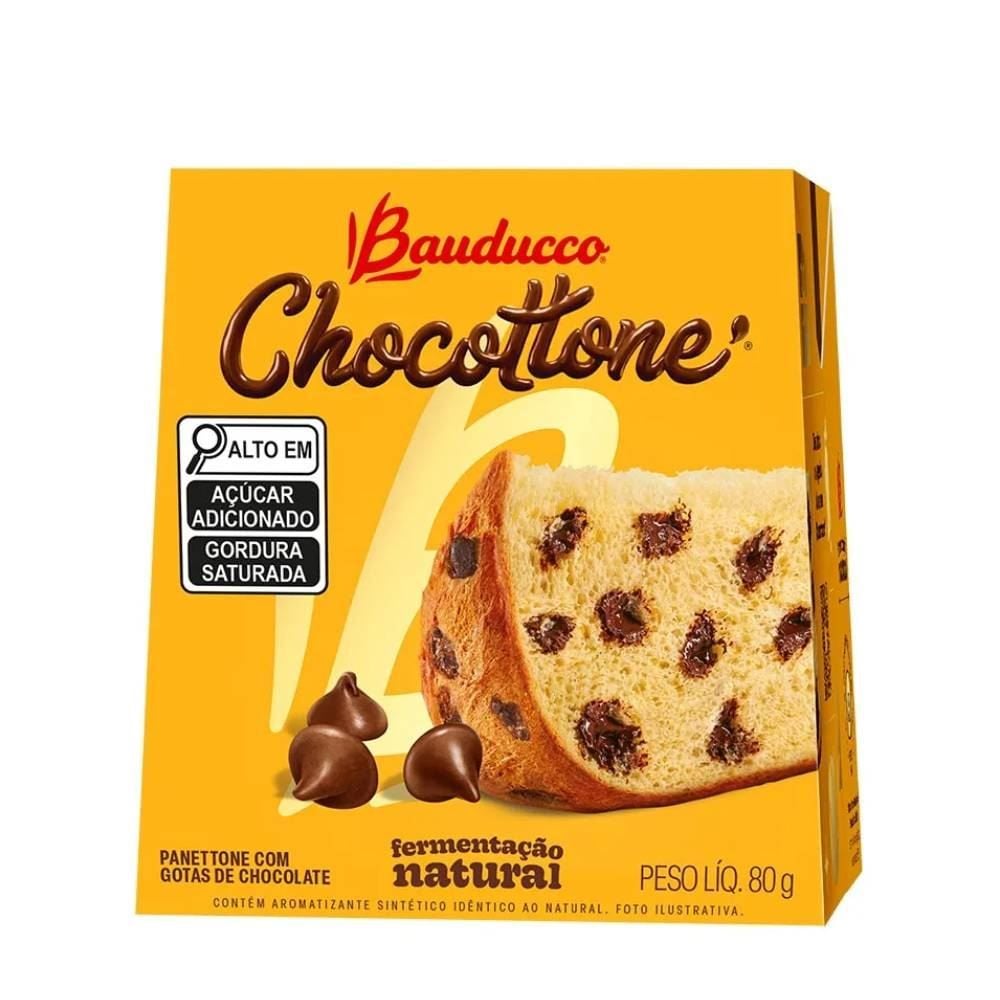 Mini Chocottone Com Gotas De Chocolate Bauducco - 80g