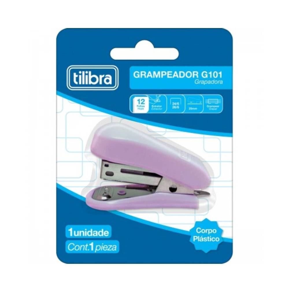 Mini Grampeador Lilás Tilibra - 891720