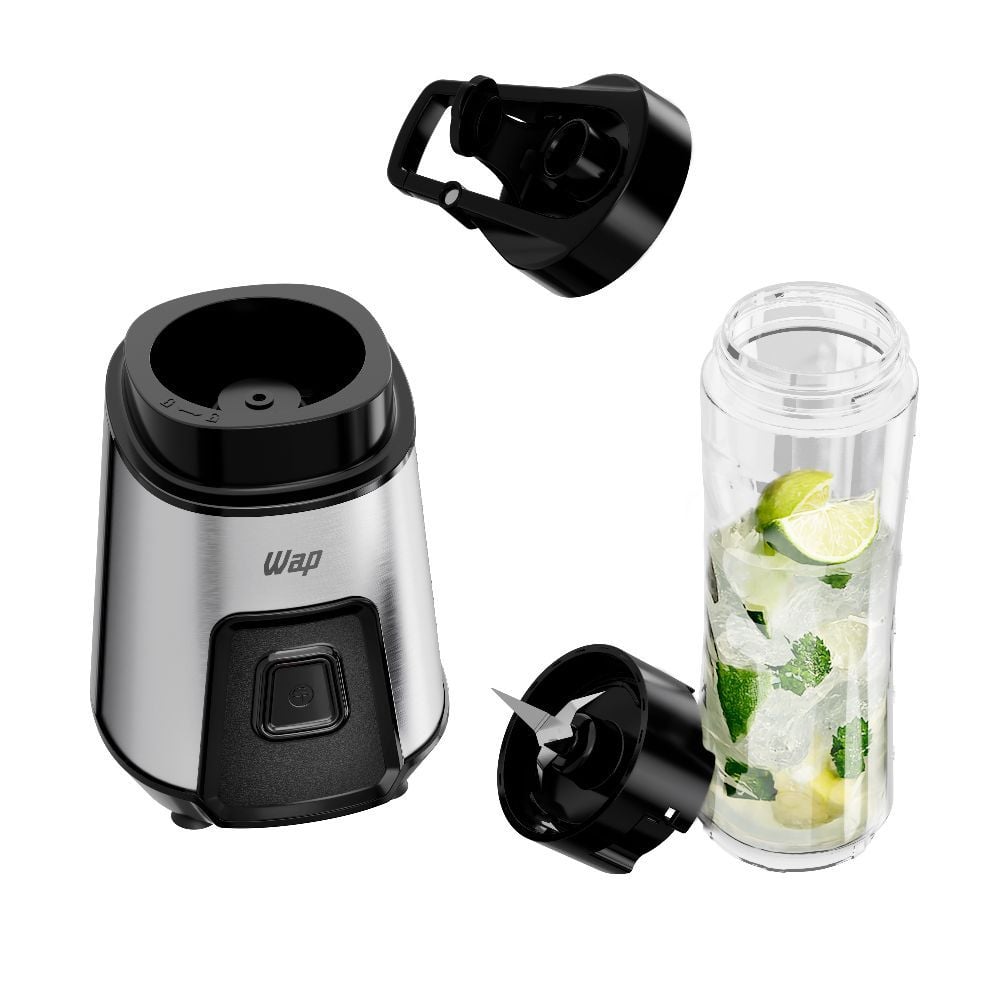 Mini Liquidificador Blender Go Wap Com 2 Copos Squeeze