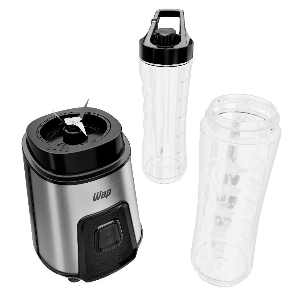 Mini Liquidificador Blender Go Wap Com 2 Copos Squeeze
