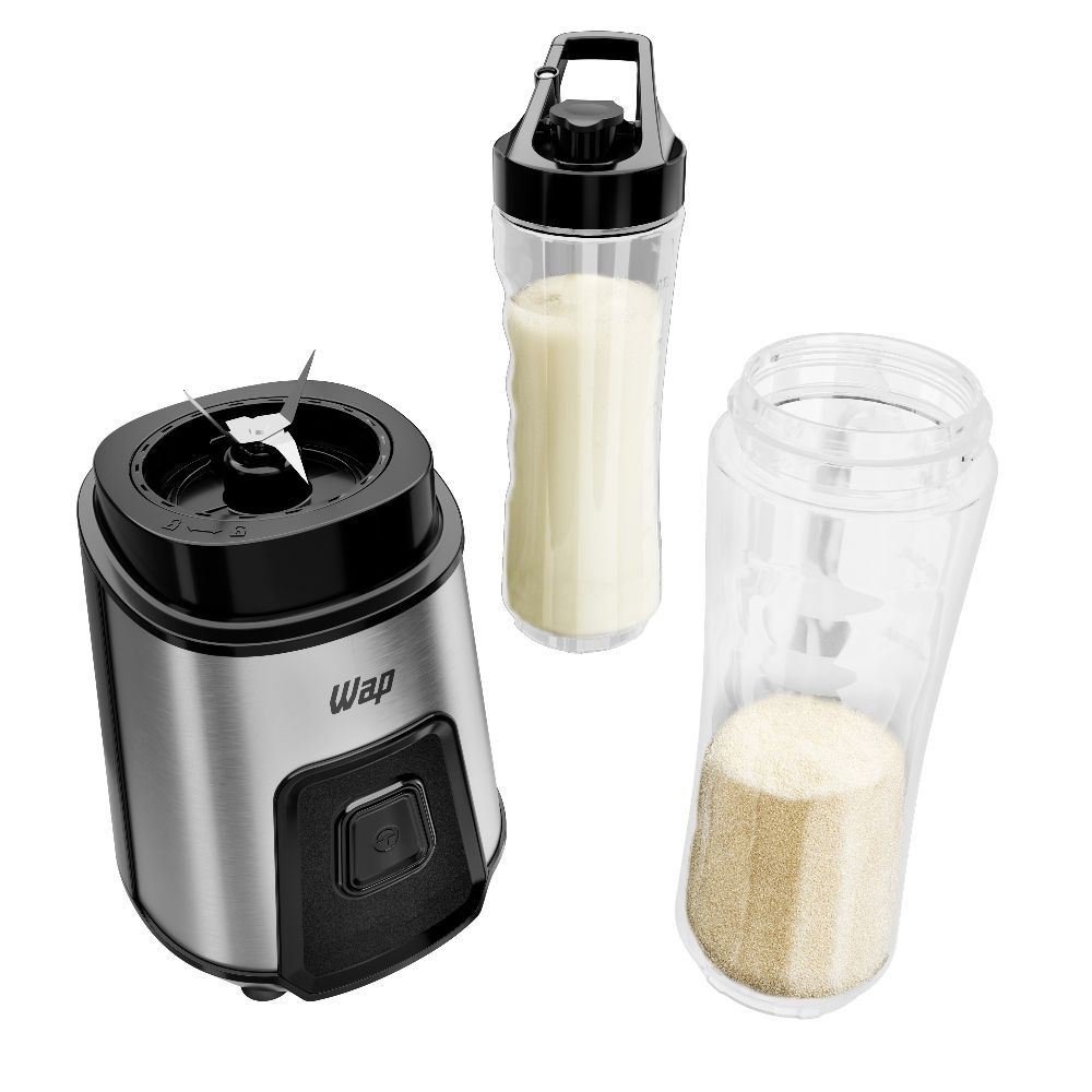 Mini Liquidificador Blender Go Wap Com 2 Copos Squeeze