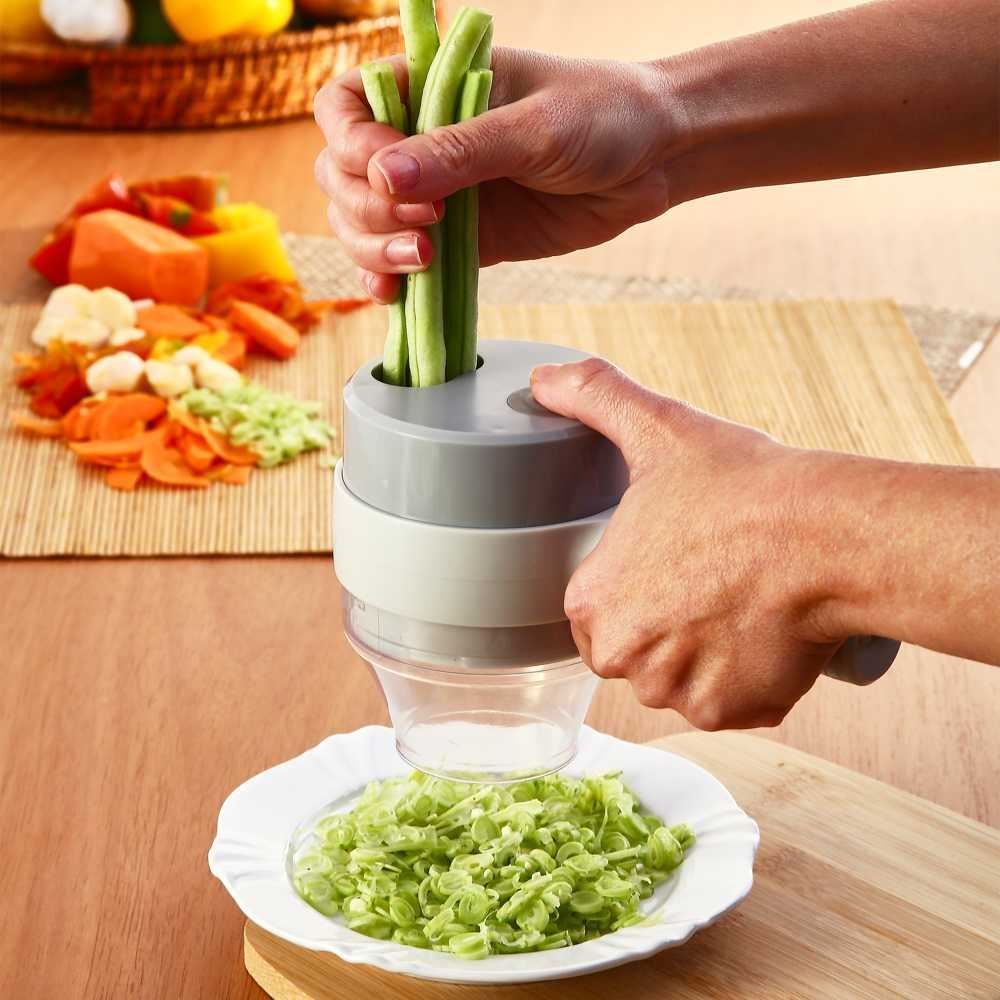 Mini Processador De Alimentos Multifuncional Elétrico Wolff - Cinza