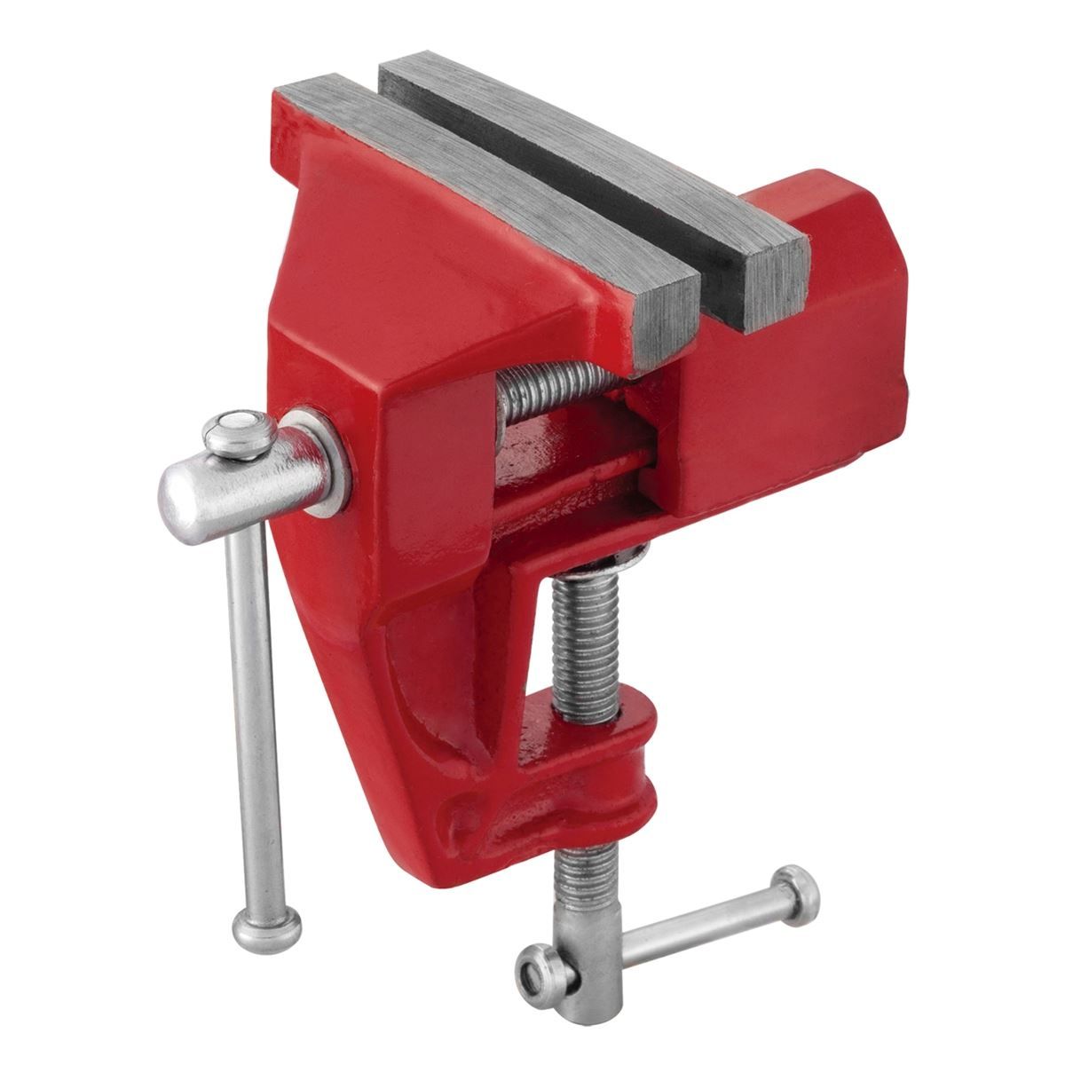 Mini Torno de Bancada Fixo 75mm Worker - Vermelho