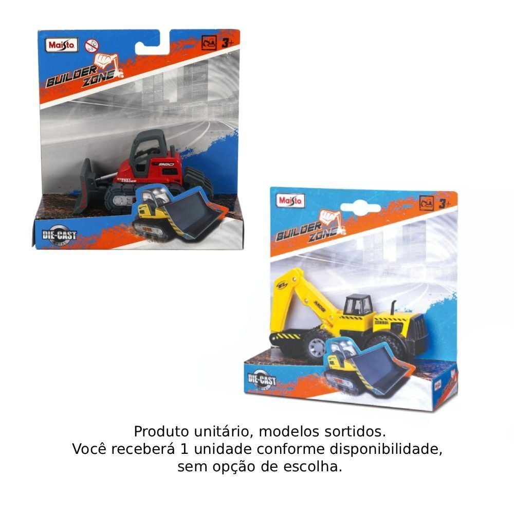 Mini Veículo Builder Zone Maisto - Sortido
