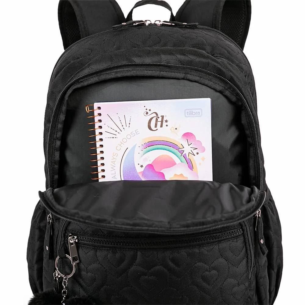 Mochila Capricho Crush Preta Sestini - 075896-01