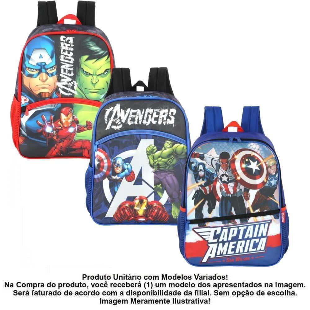 Mochila de Costas Infantil Avengers Luxcel - Sortido