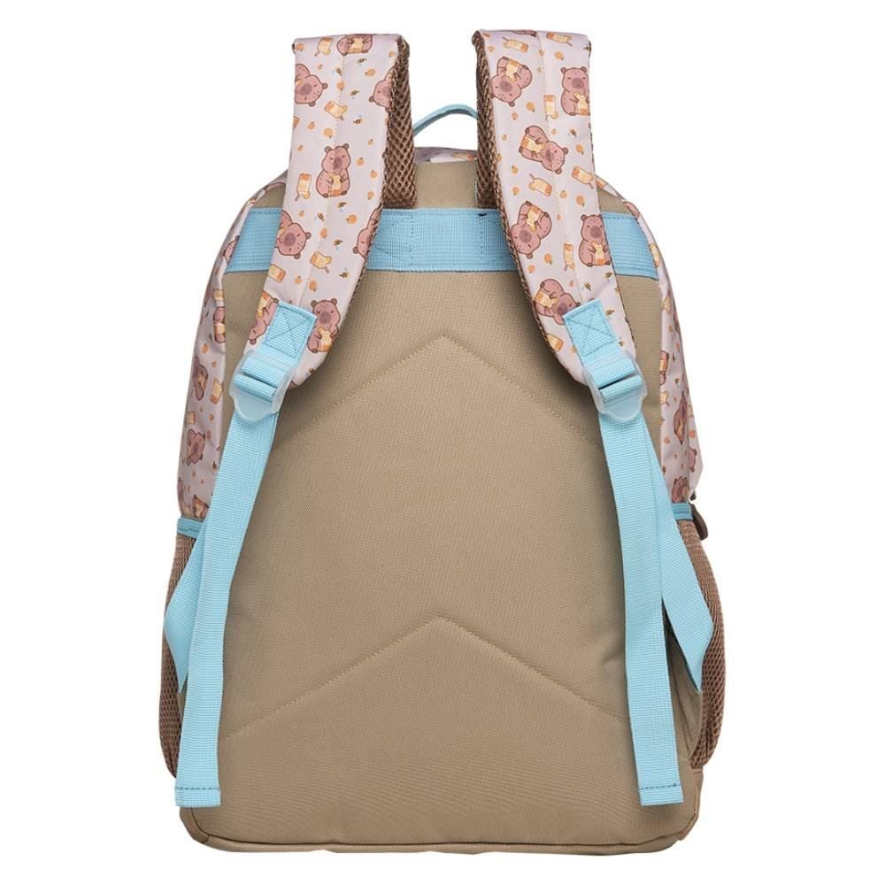 Mochila de Costas Infantil Brownie Capivara Xeryus - Marrom