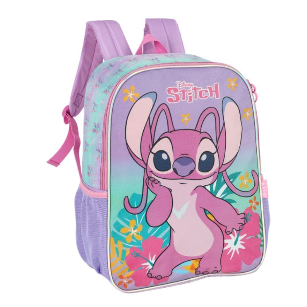 Mochila de Costas Infantil Stitch Brilho Luxcel - Sortido
