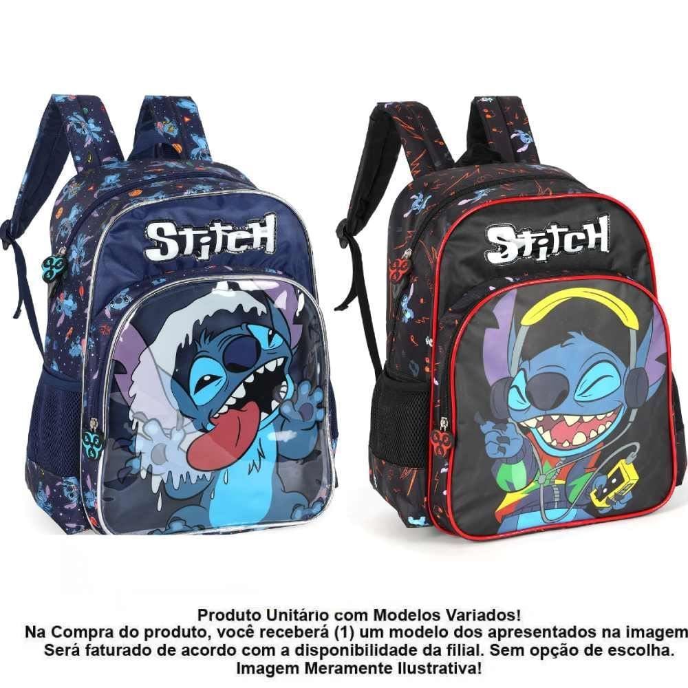 Mochila de Costas Infantil Stitch Night Luxcel - Sortido