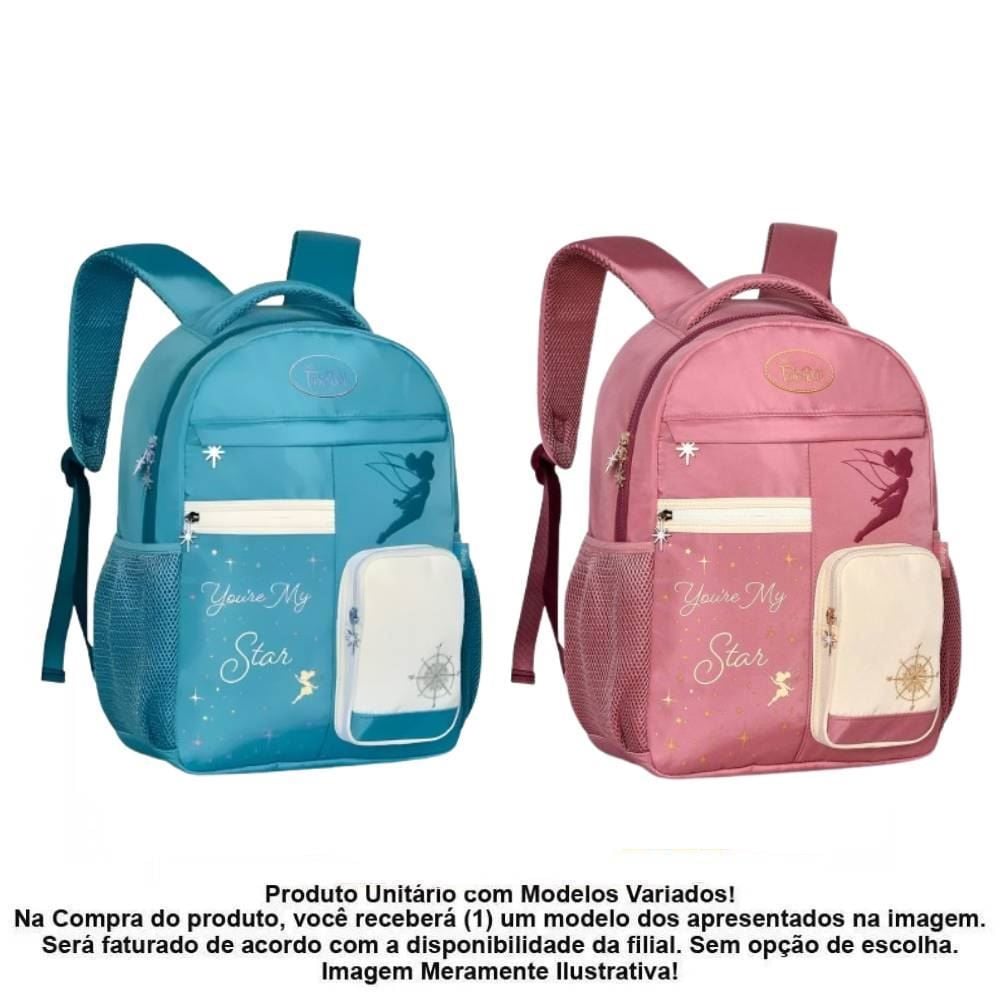 Mochila de Costas Juvenil Clio Style Tinker Bell - Sortido