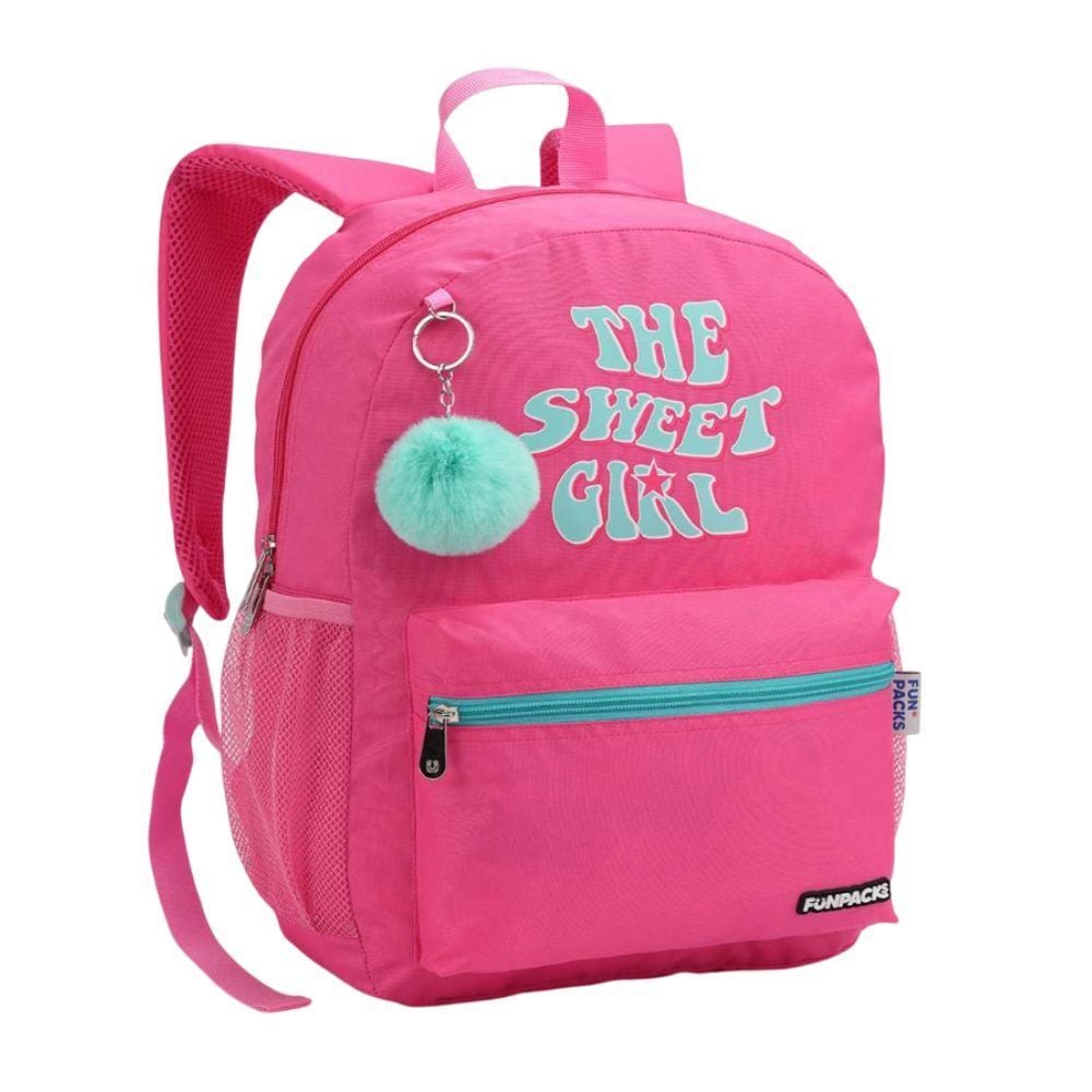 Mochila de Costas Juvenil com Pompom Seanite - Sortido