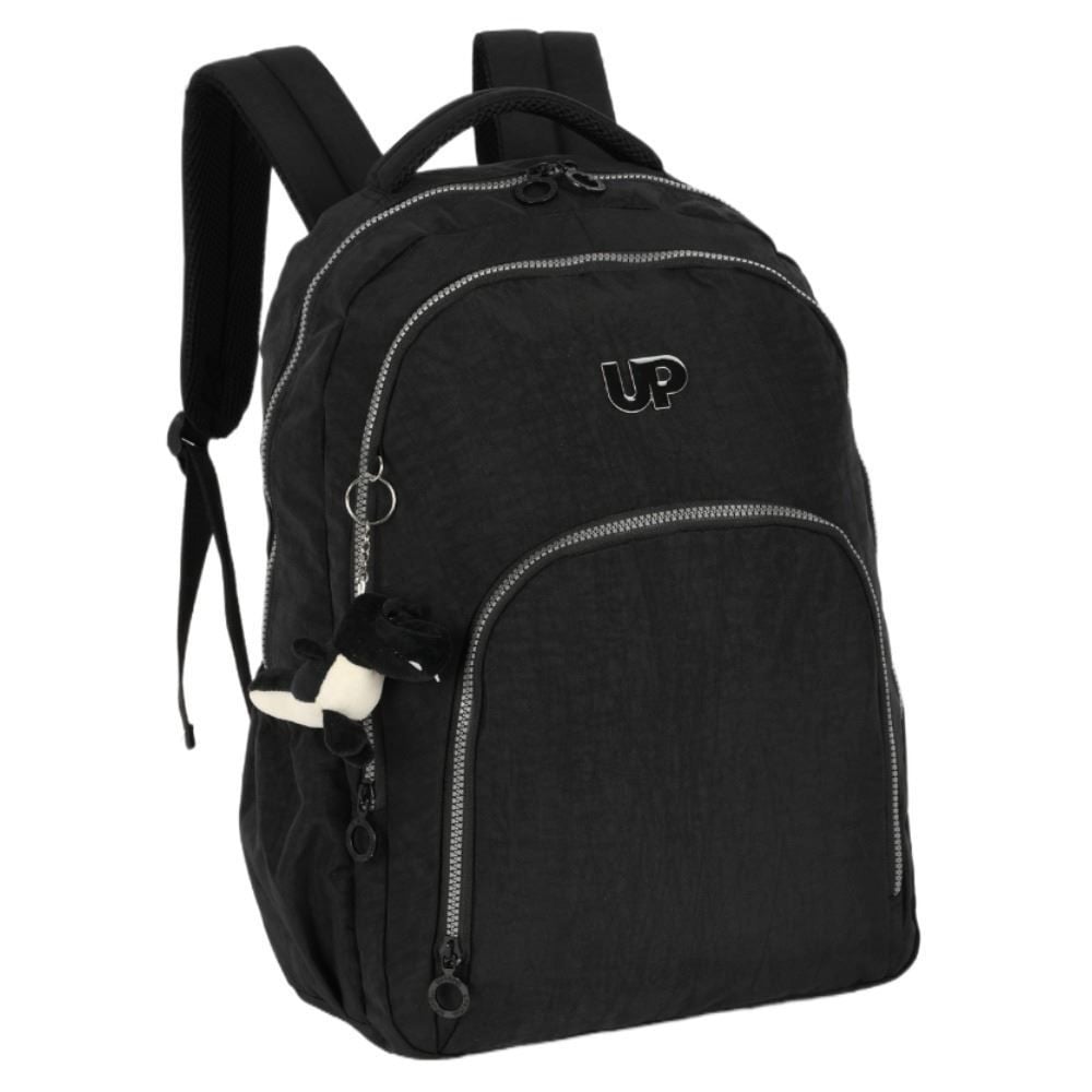 Mochila de Costas Juvenil Crinckle Luxcel - Preto 