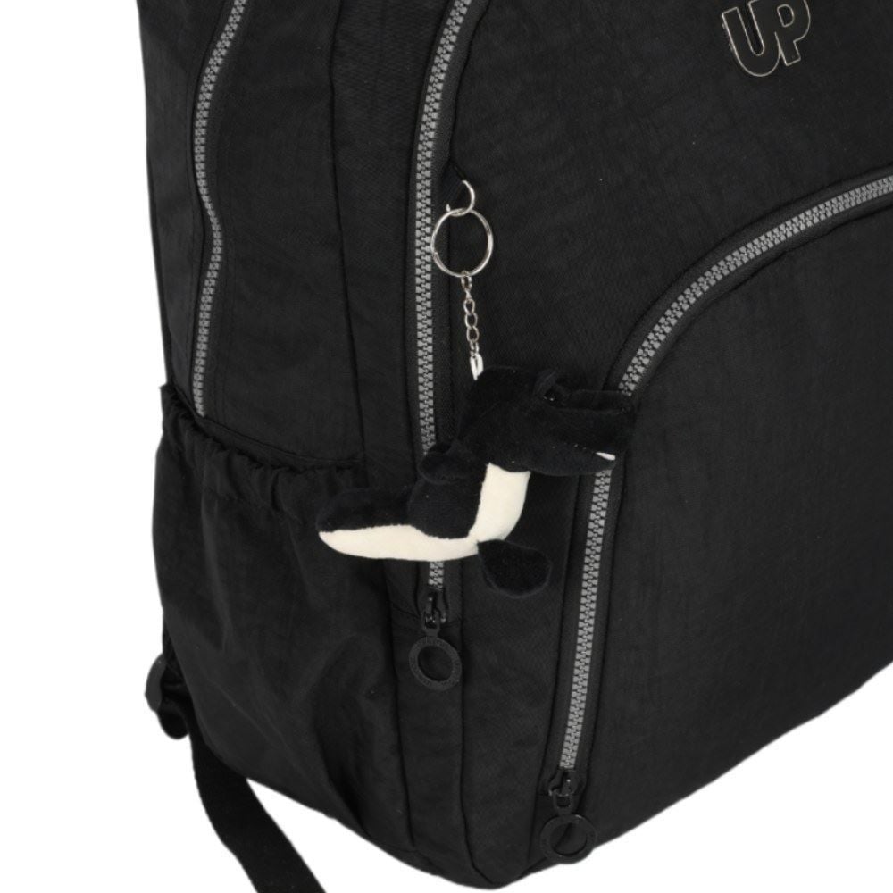 Mochila de Costas Juvenil Crinckle Luxcel - Preto 