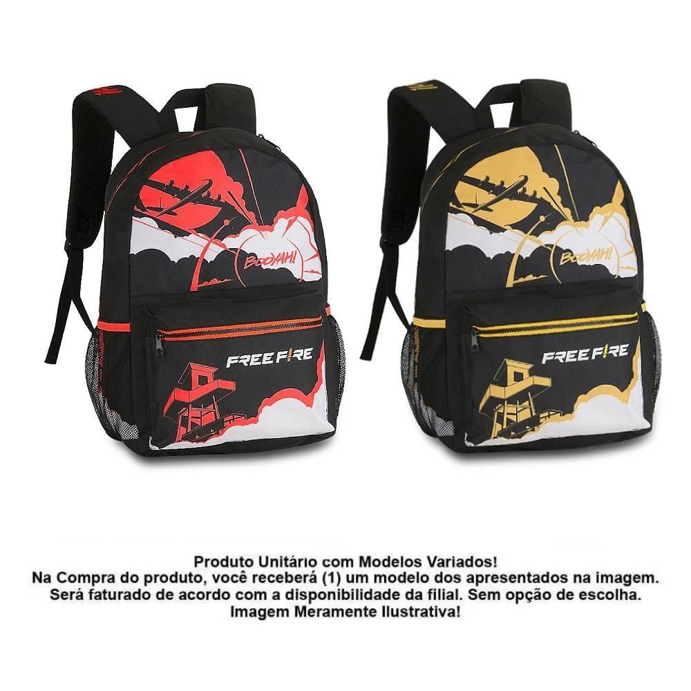 Mochila de Costas Juvenil Free Fire Game Clio Style - Sortido