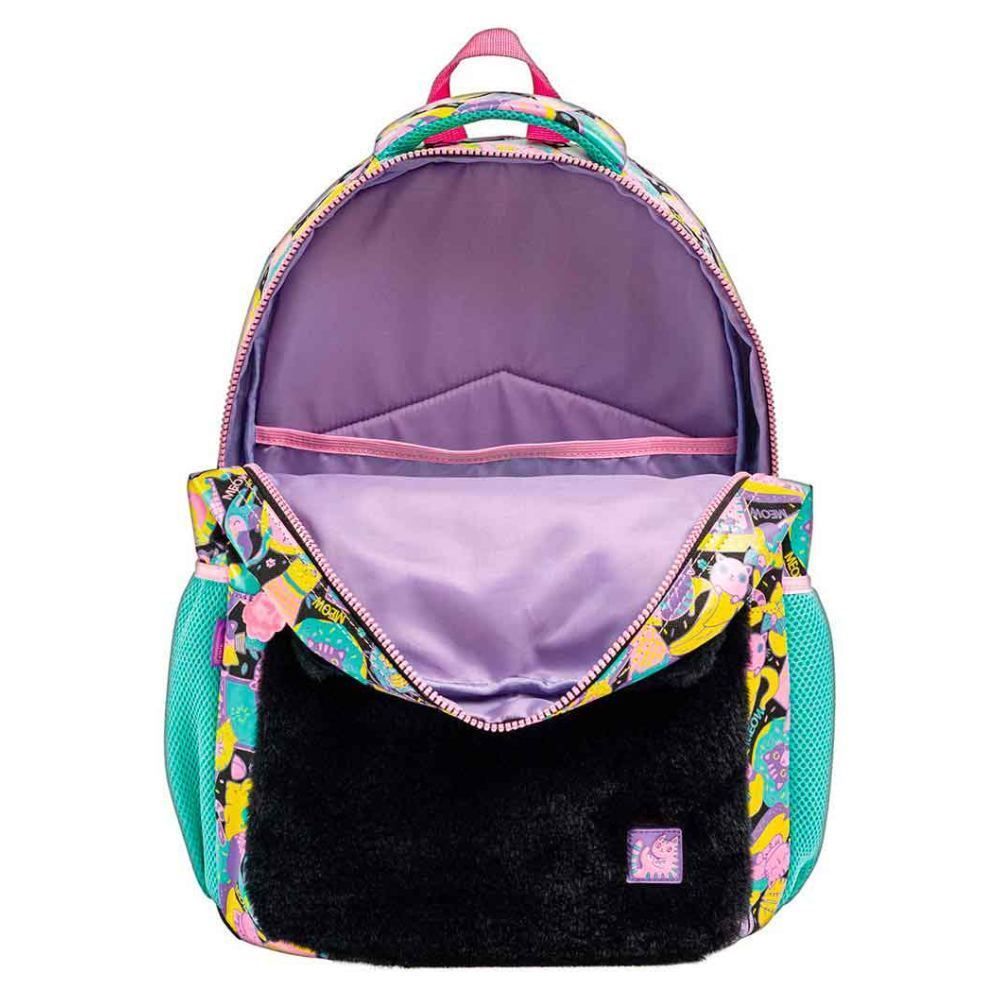 Mochila de Costas Juvenil Pelúcia Gatinho Tilibra - Colorido