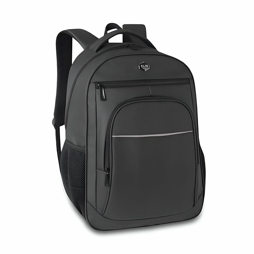 Mochila de Costas Juvenil Resinada Preta - Clio Style