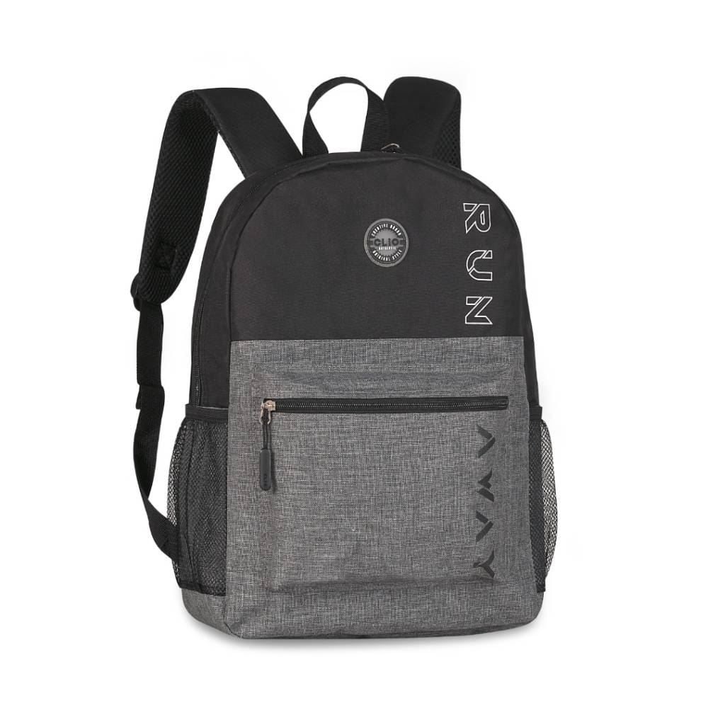 Mochila De Costas Juvenil Run Away Clio Style - Preto e Cinza