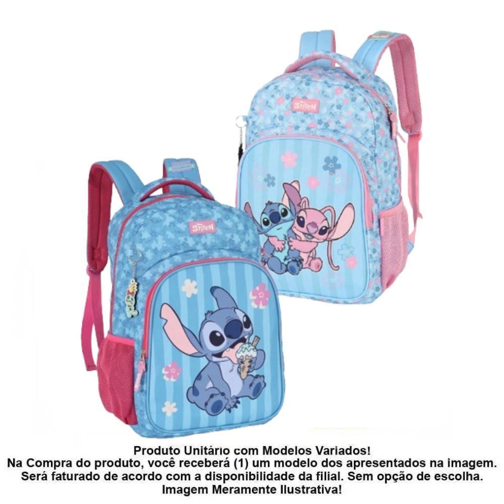 Mochila de Costas Juvenil Stitch Flower Luxcel - Sortido