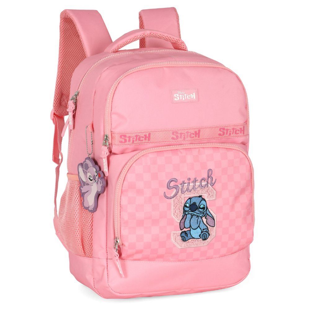 Mochila de Costas Juvenil Stitch Xadrez Luxcel - Sortido
