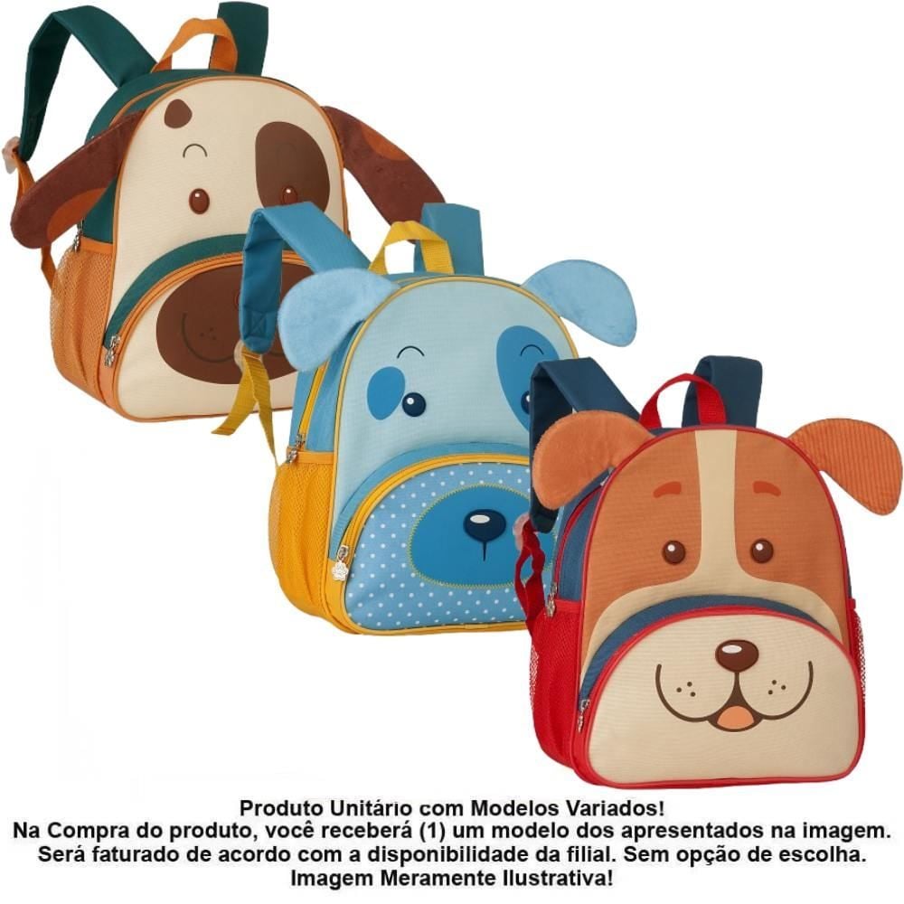Mochila de Costas Pré Escola Cãozinho Clio Style - Sortido
