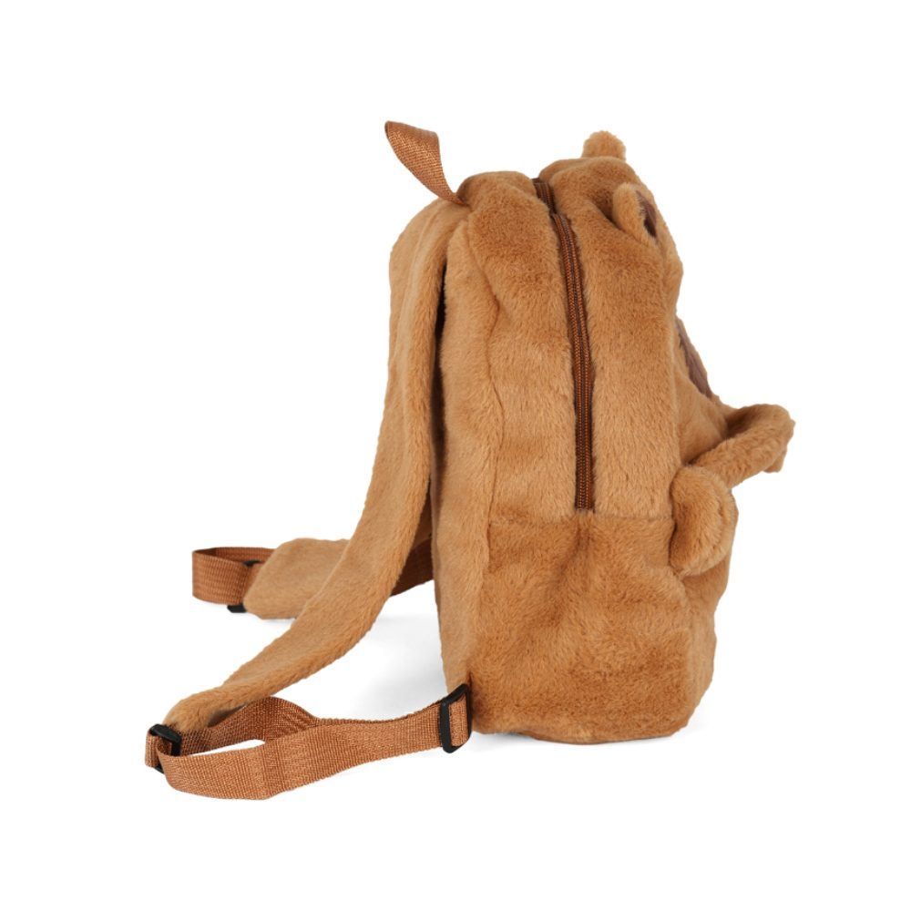 Mochila de Costas Pré Escola Pelúcia Capy Luxcel - Marrom