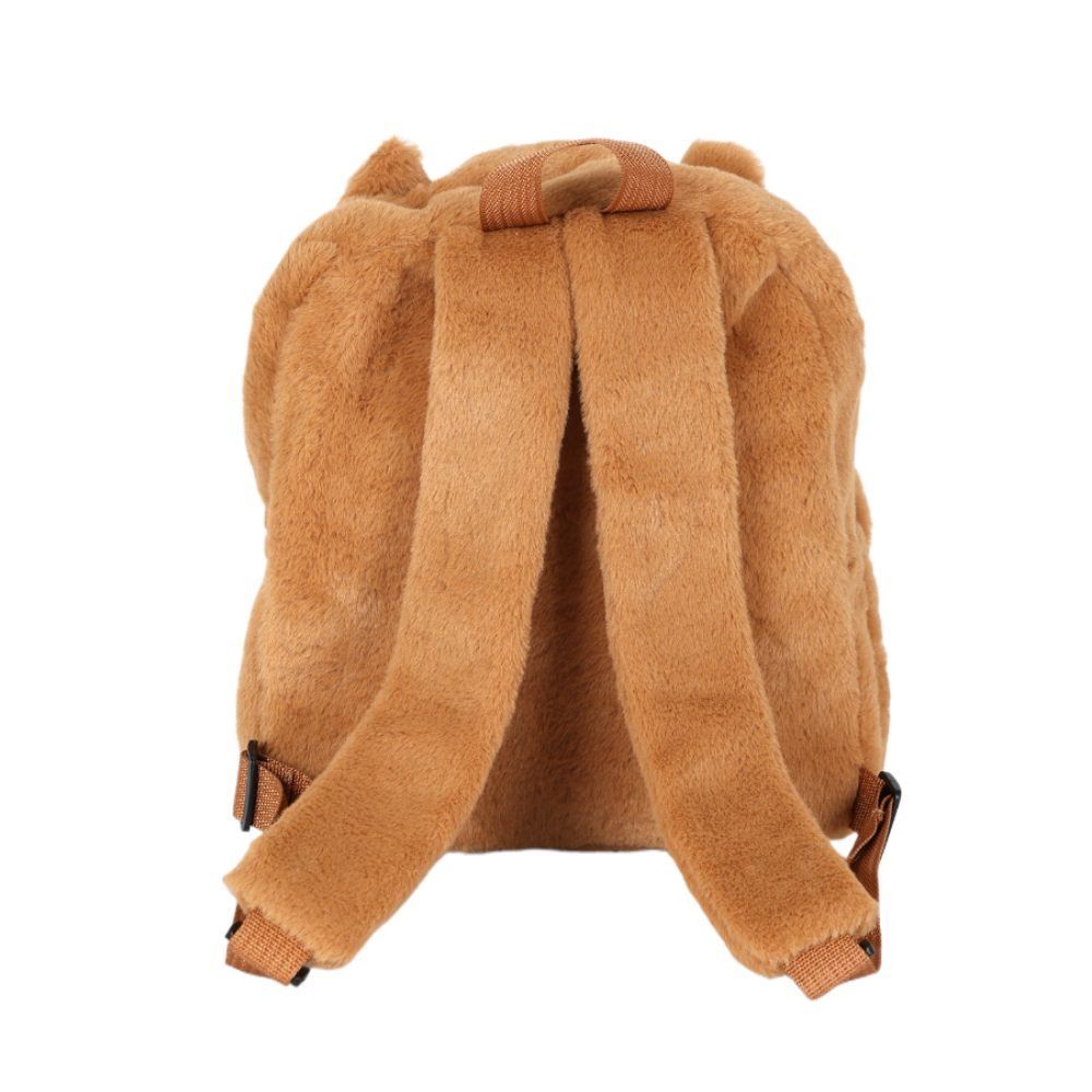 Mochila de Costas Pré Escola Pelúcia Capy Luxcel - Marrom
