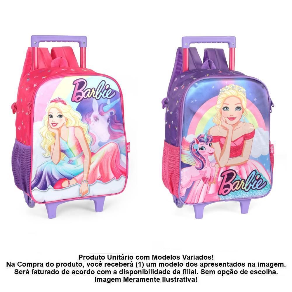 Mochila De Rodinha Barbie Luxcel - Sortido