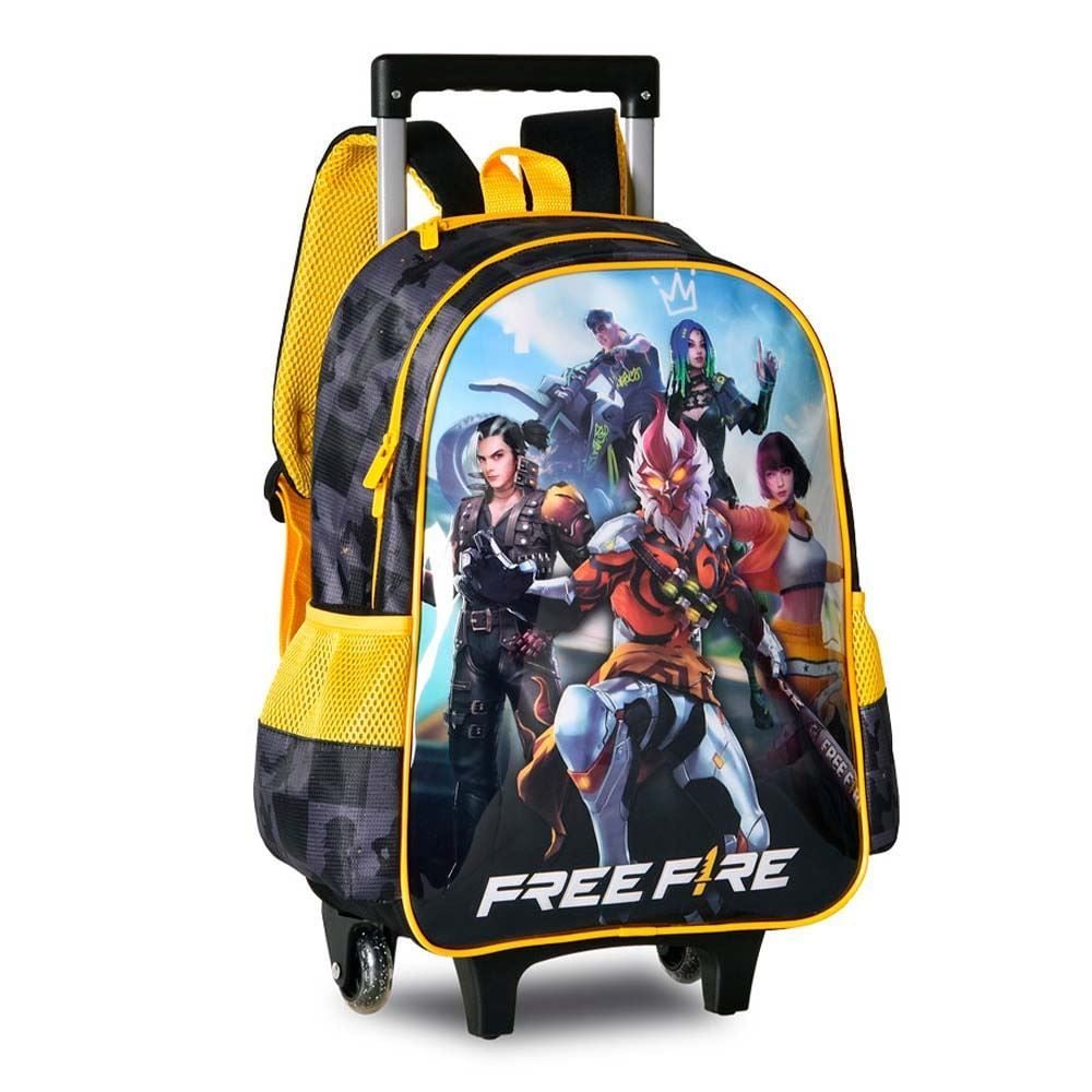 Mochila de Rodinha Infantil Clio Style - Free Fire