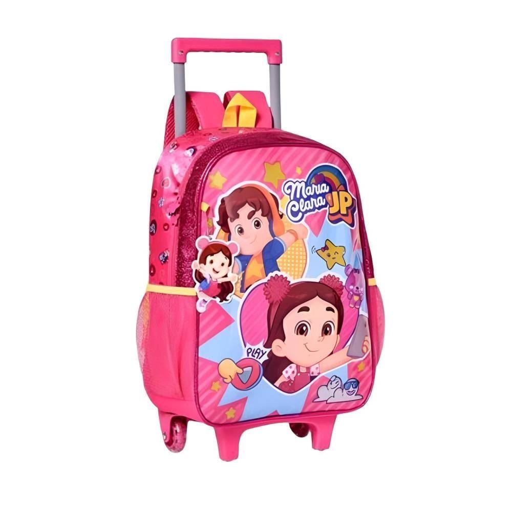 Mochila de Rodinha Infantil Maria Clara e Jp Clio Style - Rosa