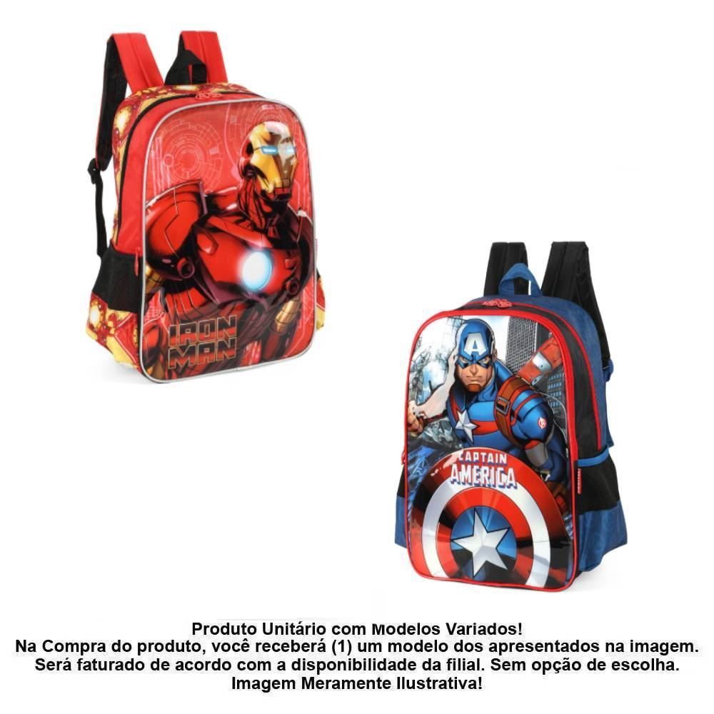 Mochila Infantil Avengers Luxcel - Sortido