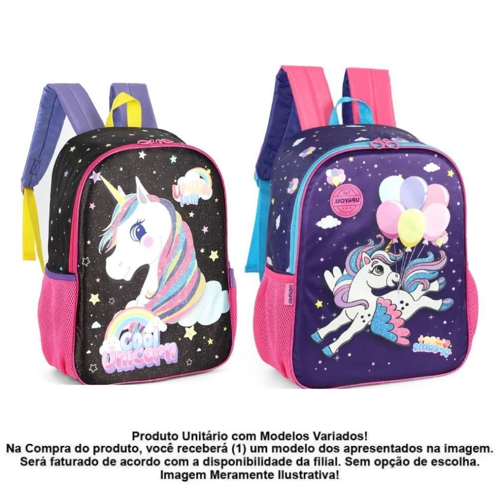 Mochila Infantil De Costas Pequena Unicórnio Luxcel - Sortido