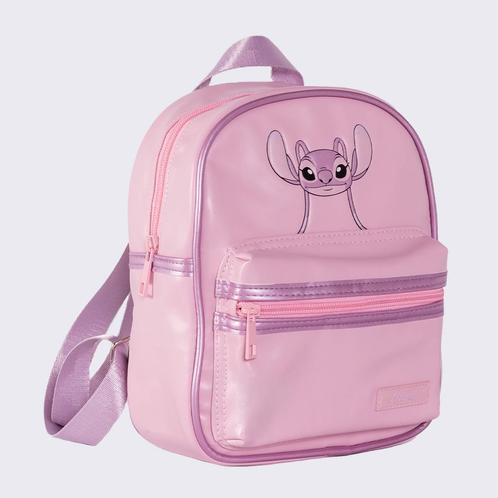 Mochila Infantil de Couro Sintético Disney - ANGEL U