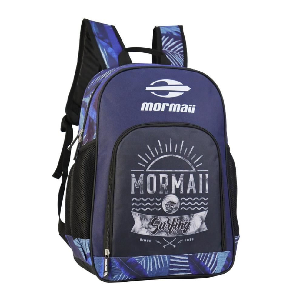 Mochila Juvenil De Costas Marinho Sol Mormaii - Azul e Preto