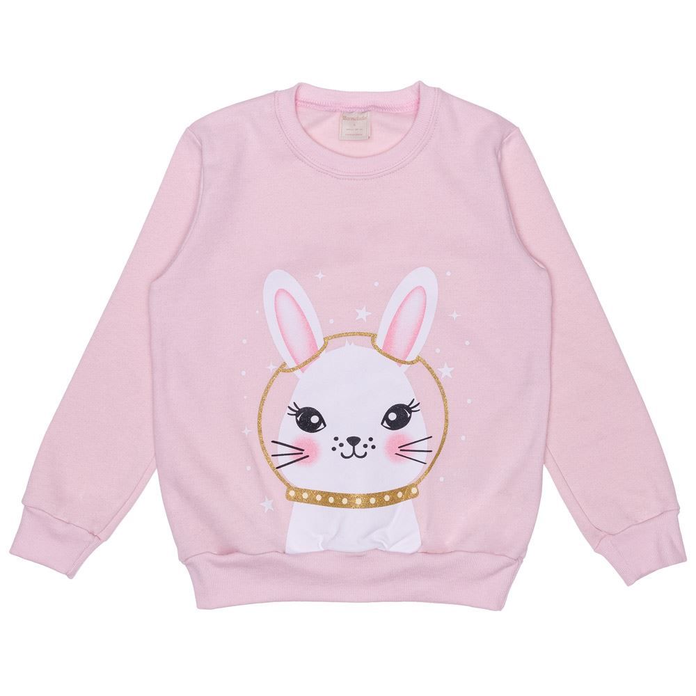 Moletom 4 a 10 anos Felpado Glitter Marmelada