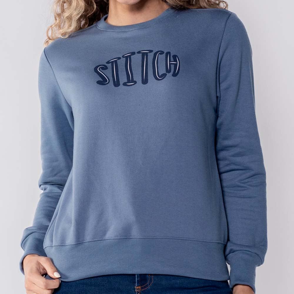 Moletom Stitch Feminino Gola Redonda Bandup