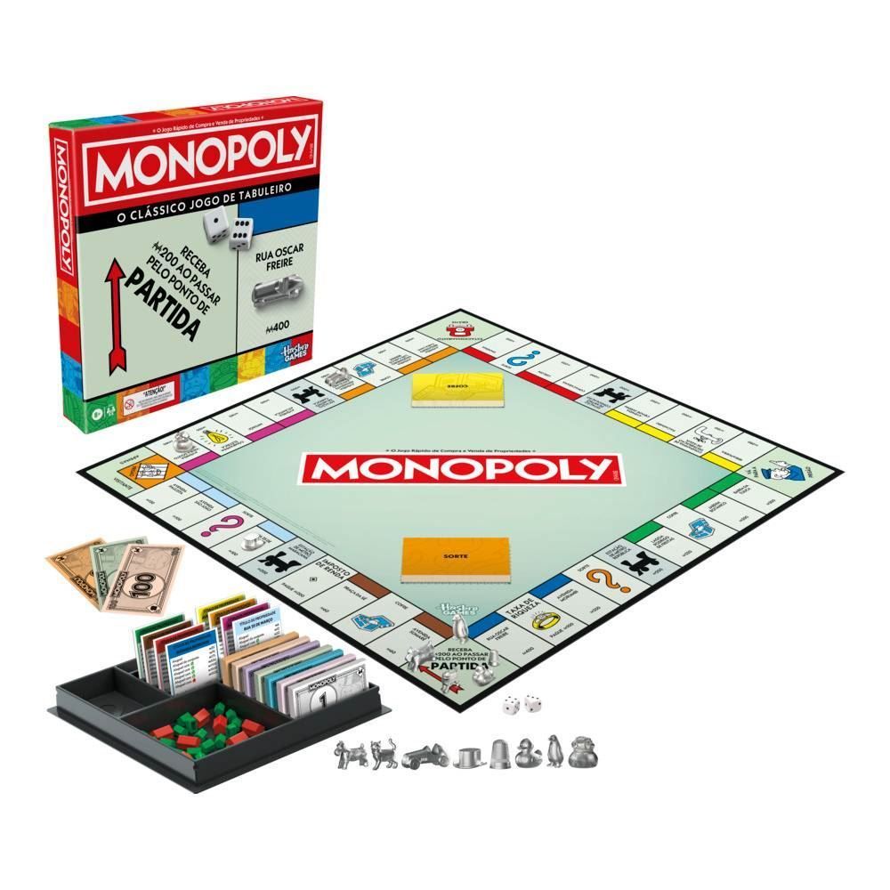Jogo De Tabuleiro Monopoly Clássico Hasbro - G0009