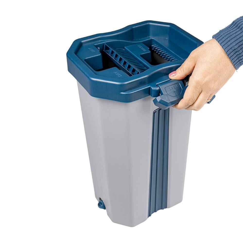 Mop Lava e Seca Flat Nobre Goedert 10 Litros - Azul e Cinza