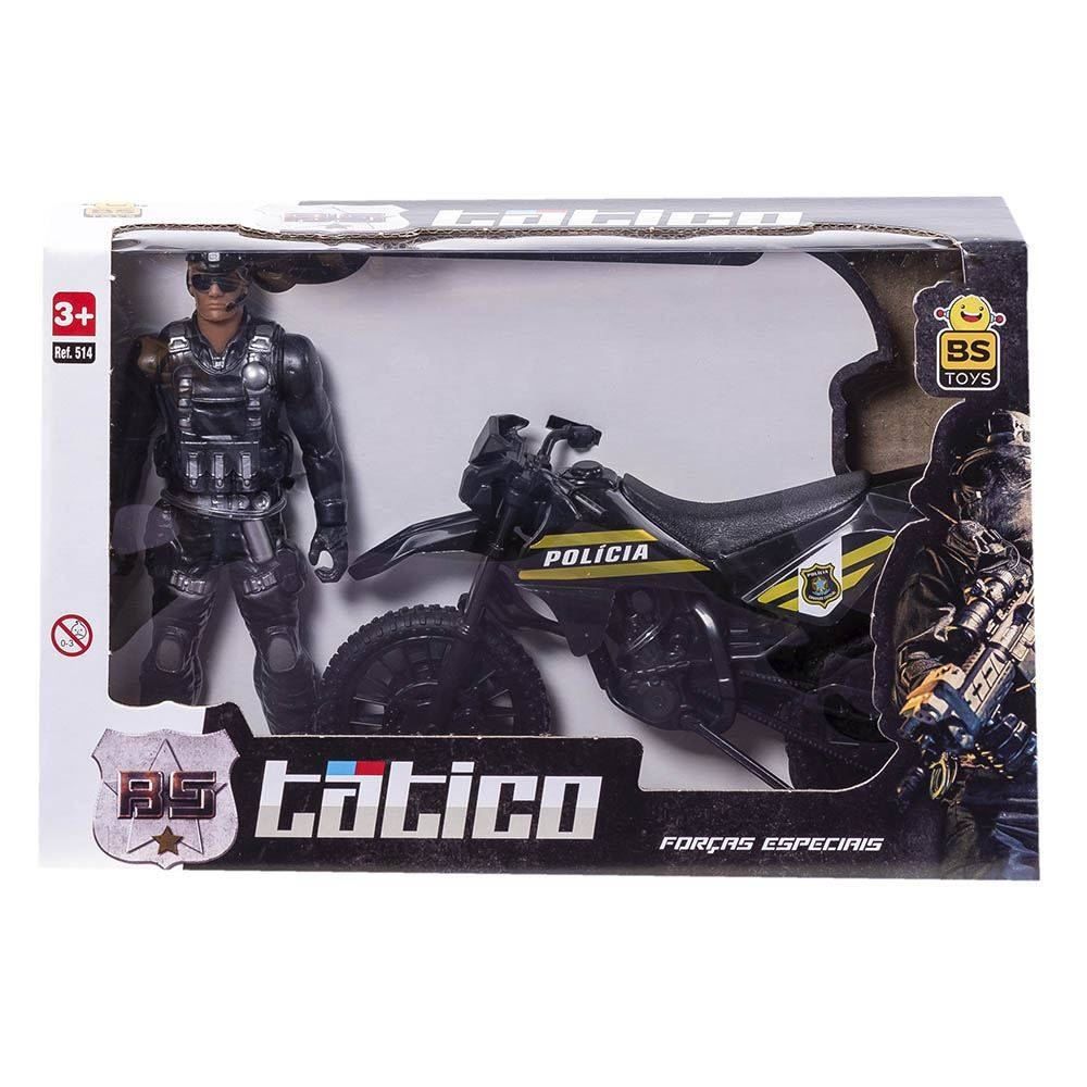 Moto E Boneco Tático Bs Toys - 514