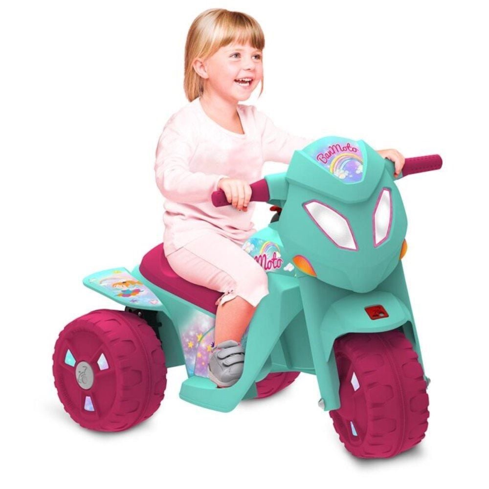 Moto Eletrica Banmoto 6V 2566 Bandeirante Brinquedos - Verde Água 