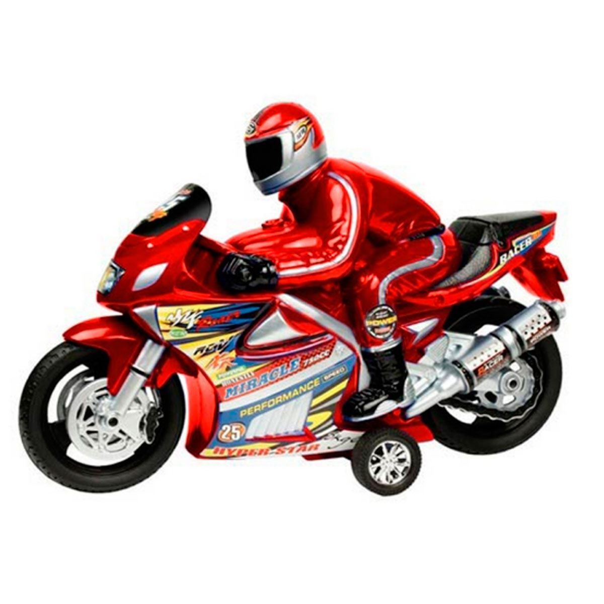 Moto Racer Fricção com Som Líder Brinquedos - Vermelho