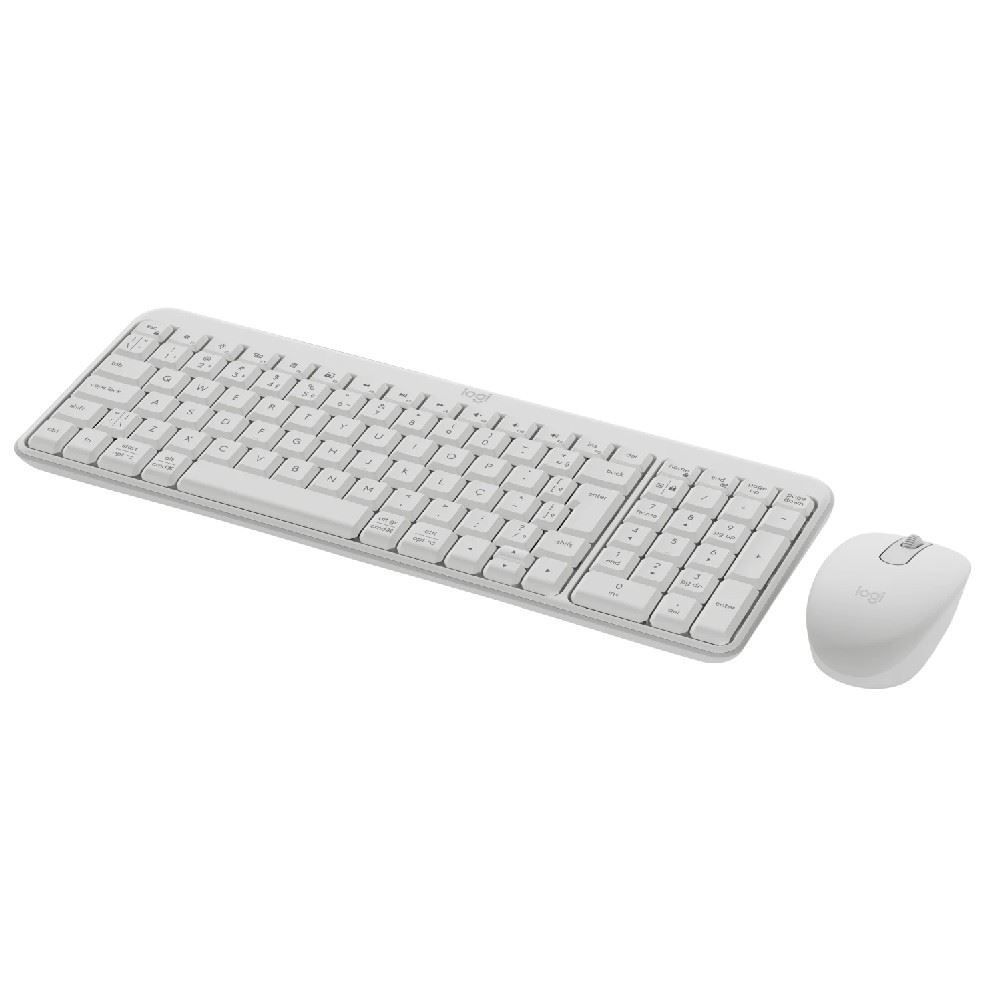 Mouse e Teclado Sem Fio Logitech Mk250 Branco