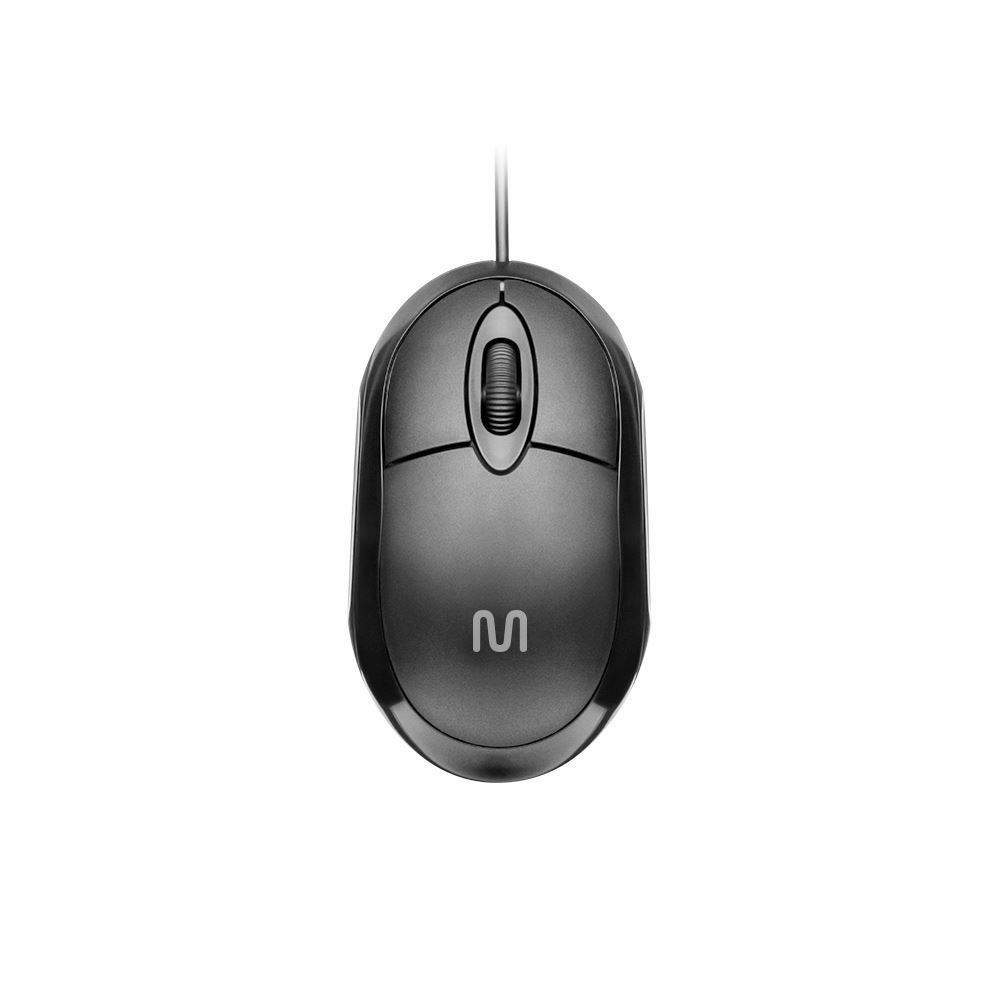 Mouse Multilaser Classic Com Fio Entrada Usb Mo300 - Preto
