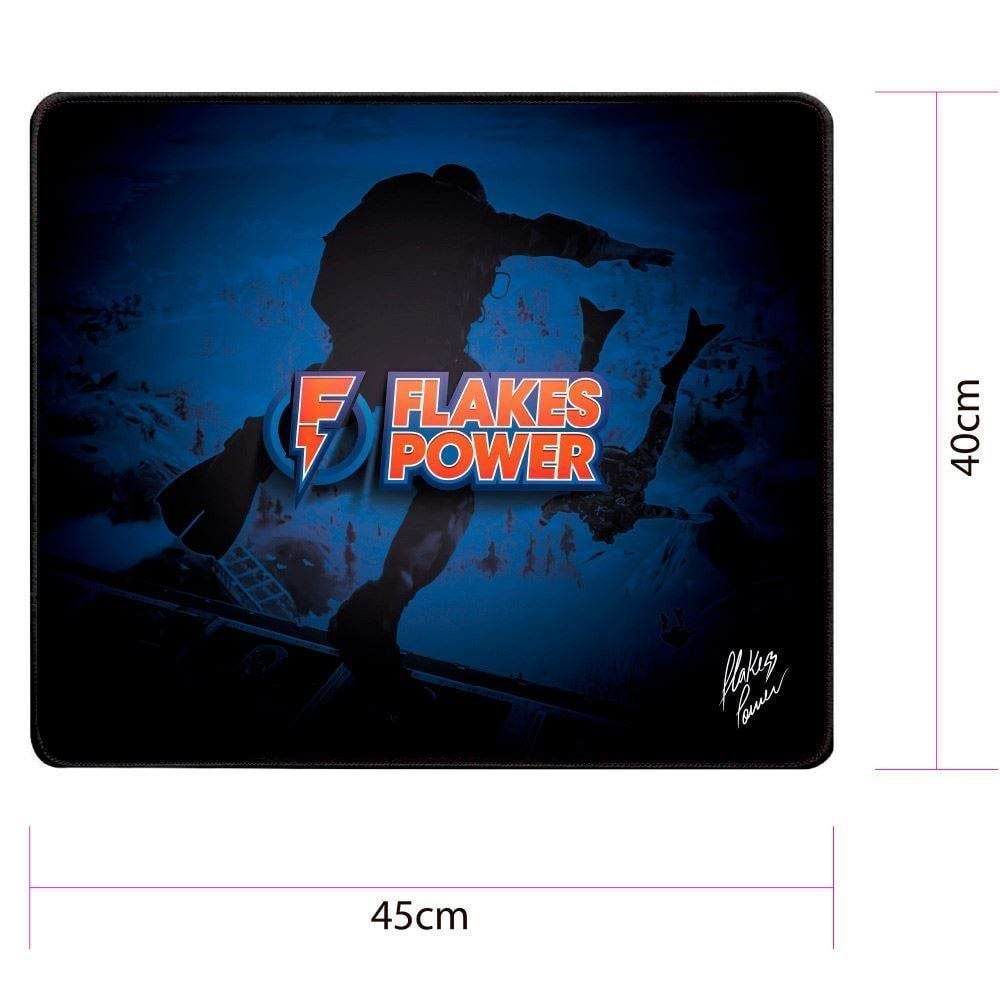 Mousepad Gamer Speed Flakes Power Flkmp002 Elg - Preto, Azul e Laranja