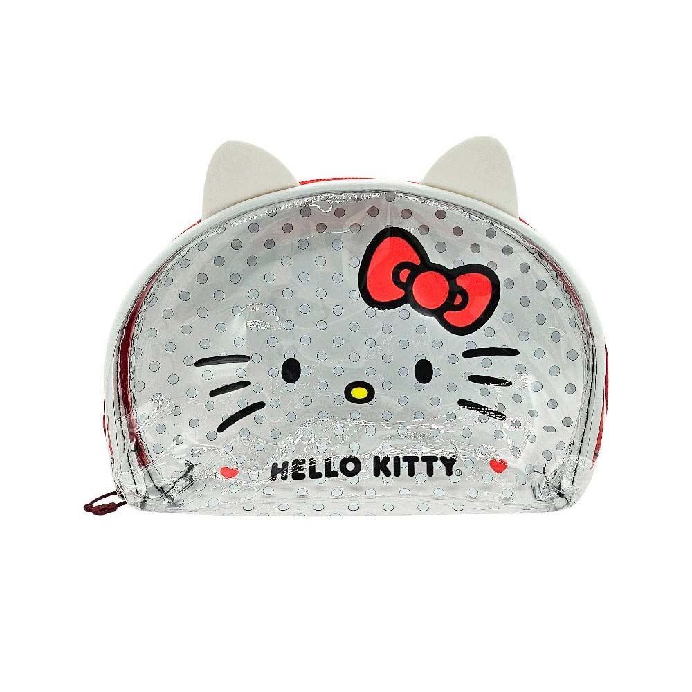 Necessaire Hello Kitty Poa Redonda Sanrio - Transparente