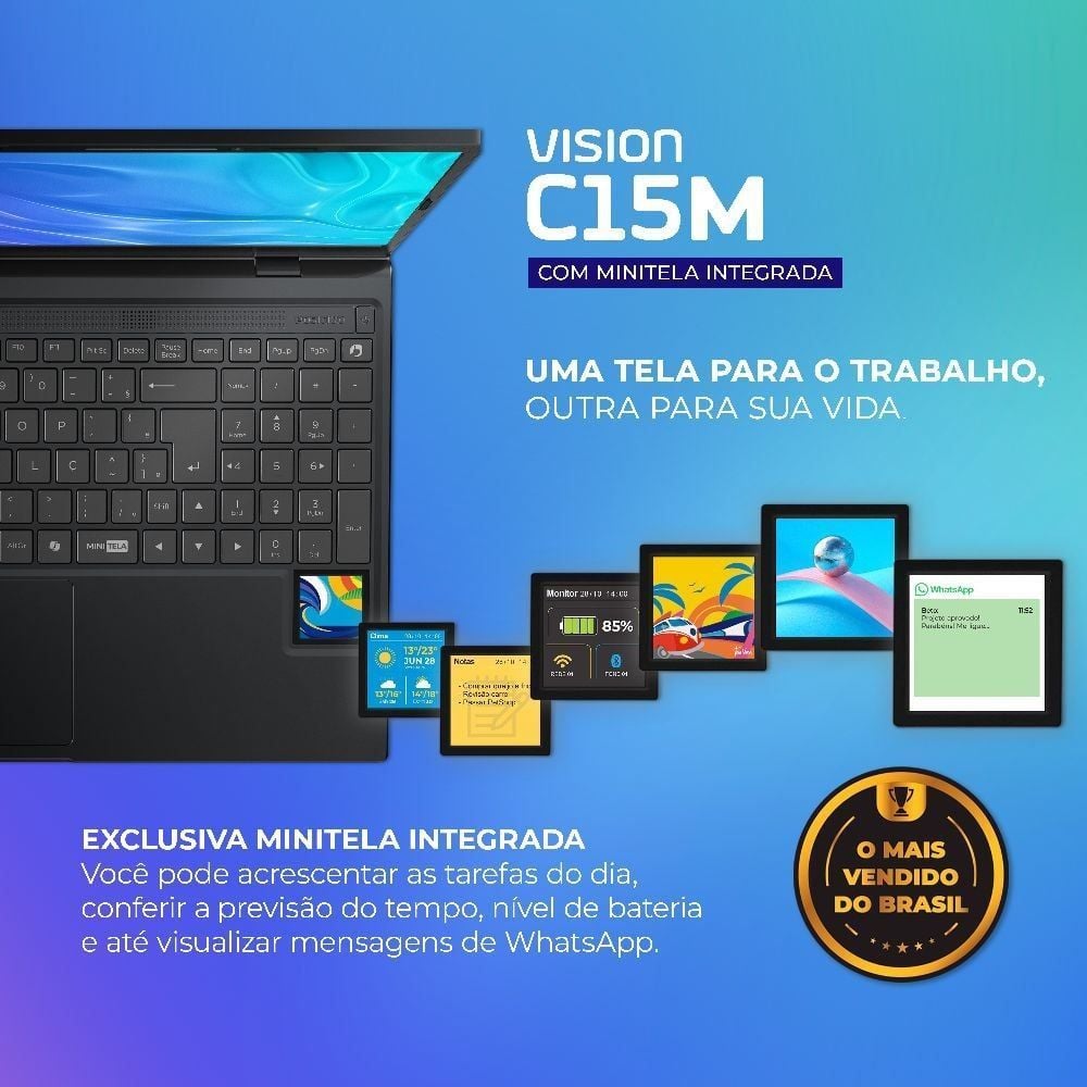 Notebook Positivo Intel Celeron 4Gb 128Gb Tela 15,6” Windows 11