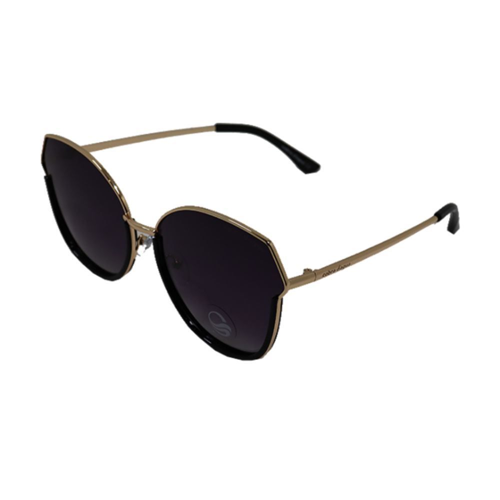 Óculos De Sol Feminino Cobra D'agua M90 C123 - Preto e Dourado